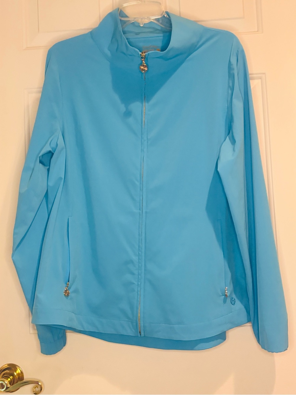 Lilly Pulitzer Sanya Performance Sky Blue Zip-Front Jacket